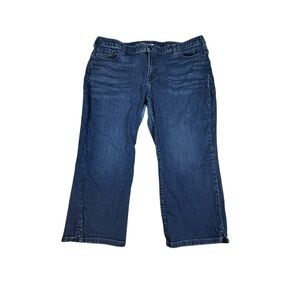 Lane Bryant Jeans Womens Size 22 Short Blue Straight Denim Stretch Capris